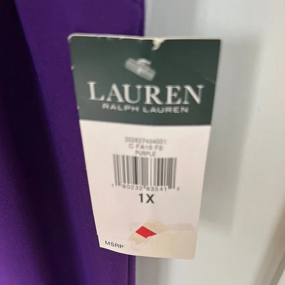 Ralph Lauren Purple Sleeveless Dress Size 1X - Picture 2 of 6
